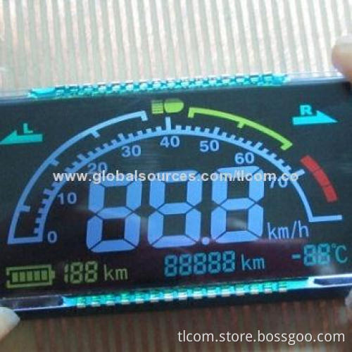 TN Negative Black Background LCD Module, Ideal for Auto Meters